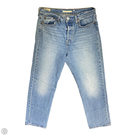 Jeans Straight By Levis In Blue Denim, Size: 8
