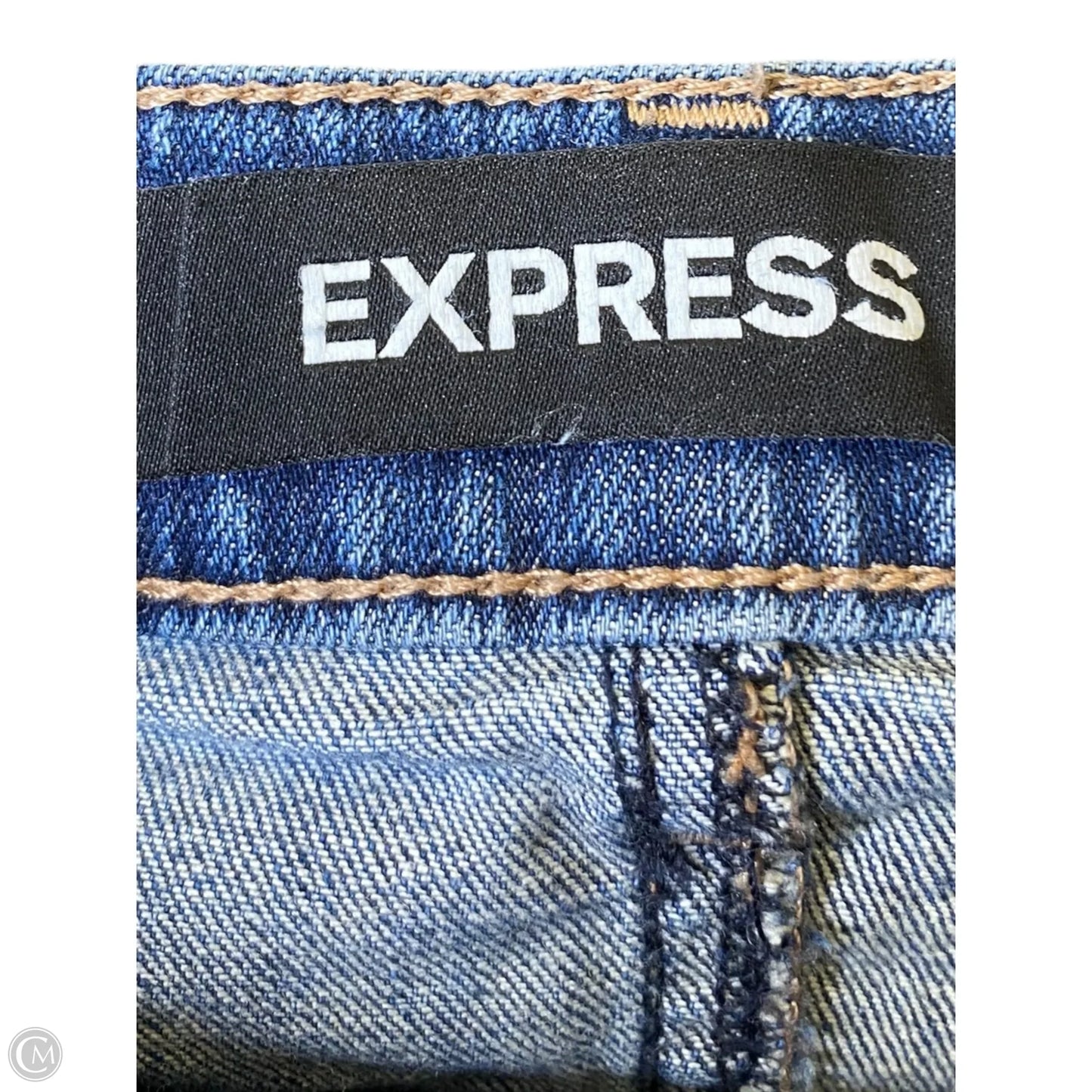 Skirt Mini & Short By Express In Blue Denim, Size: 8