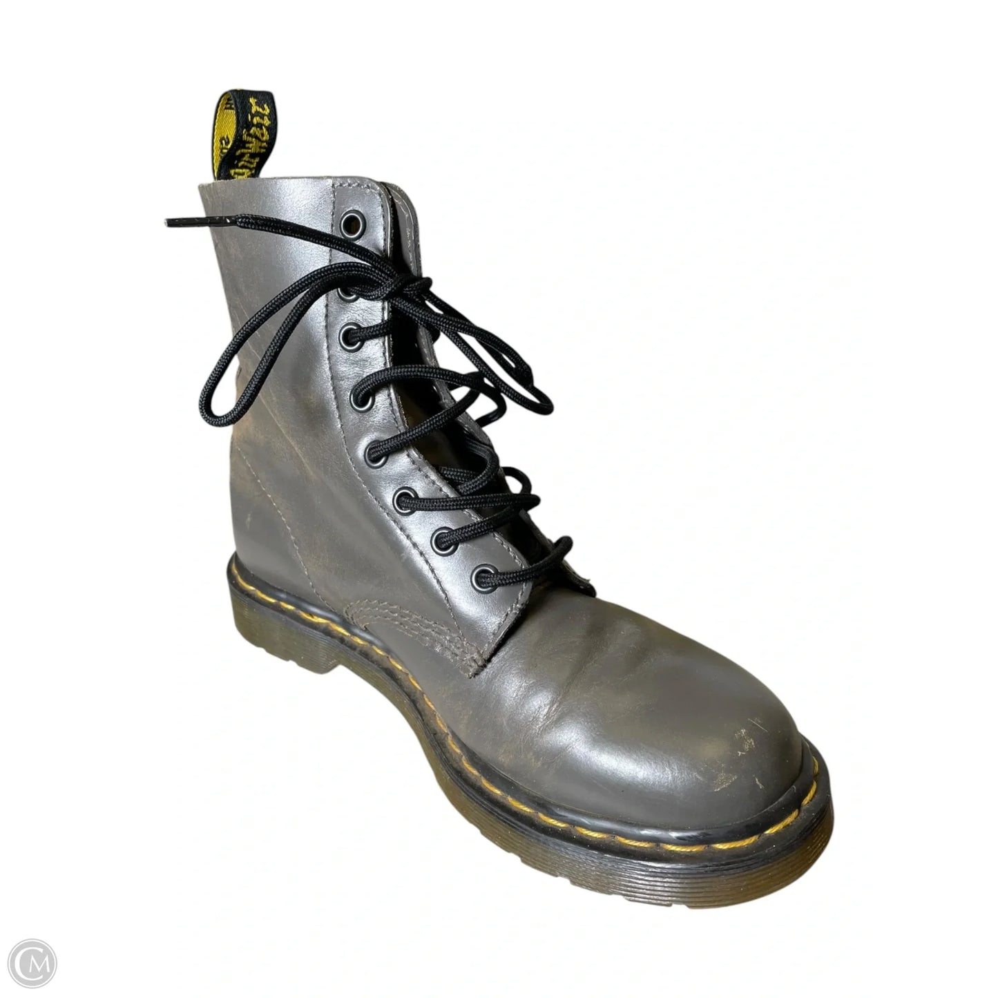 Boots Ankle Flats By Clothes Mentor In Grey, Size: 9