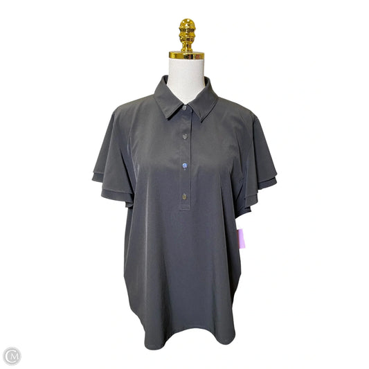 Top Short Sleeve By Chicos In Black, Size: Xl