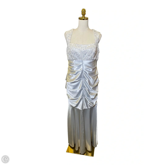 Dress Party Long By Adrianna Papell In Grey, Size: L