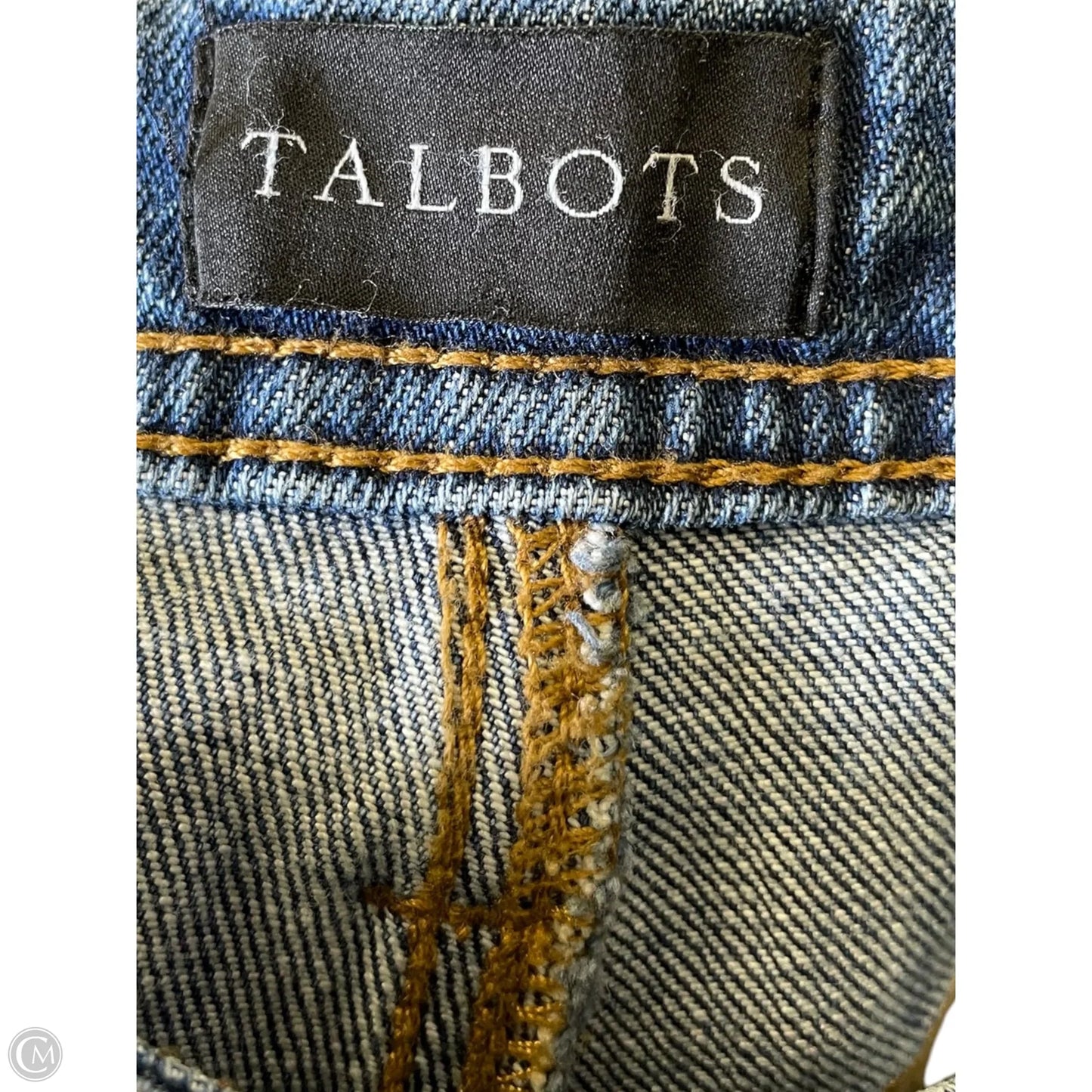 Jeans Straight By Talbots In Blue Denim, Size: 14