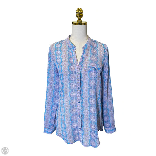 Blouse Long Sleeve By Kut In Multi-colored, Size: M