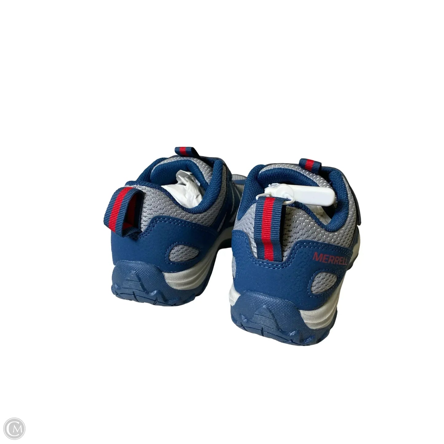 Shoes Hiking By Merrell In Blue & Grey, Size: 6