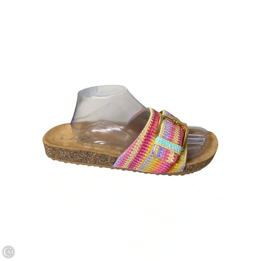 Sandals Flats By Clothes Mentor In Multi-colored, Size: 11
