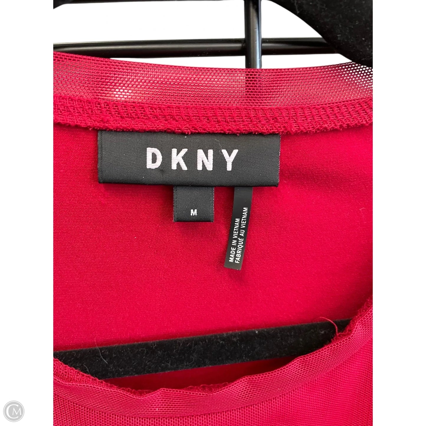 Top Long Sleeve By Dkny In Red, Size: M