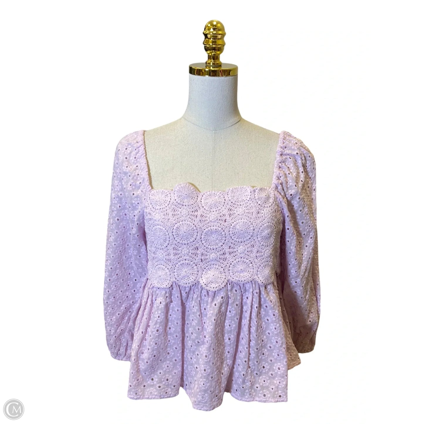 Top Long Sleeve By Mystree In Purple, Size: S