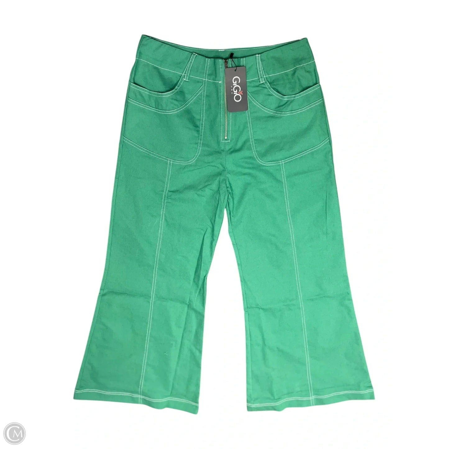 Pants Wide Leg By Gigio In Green, Size: L