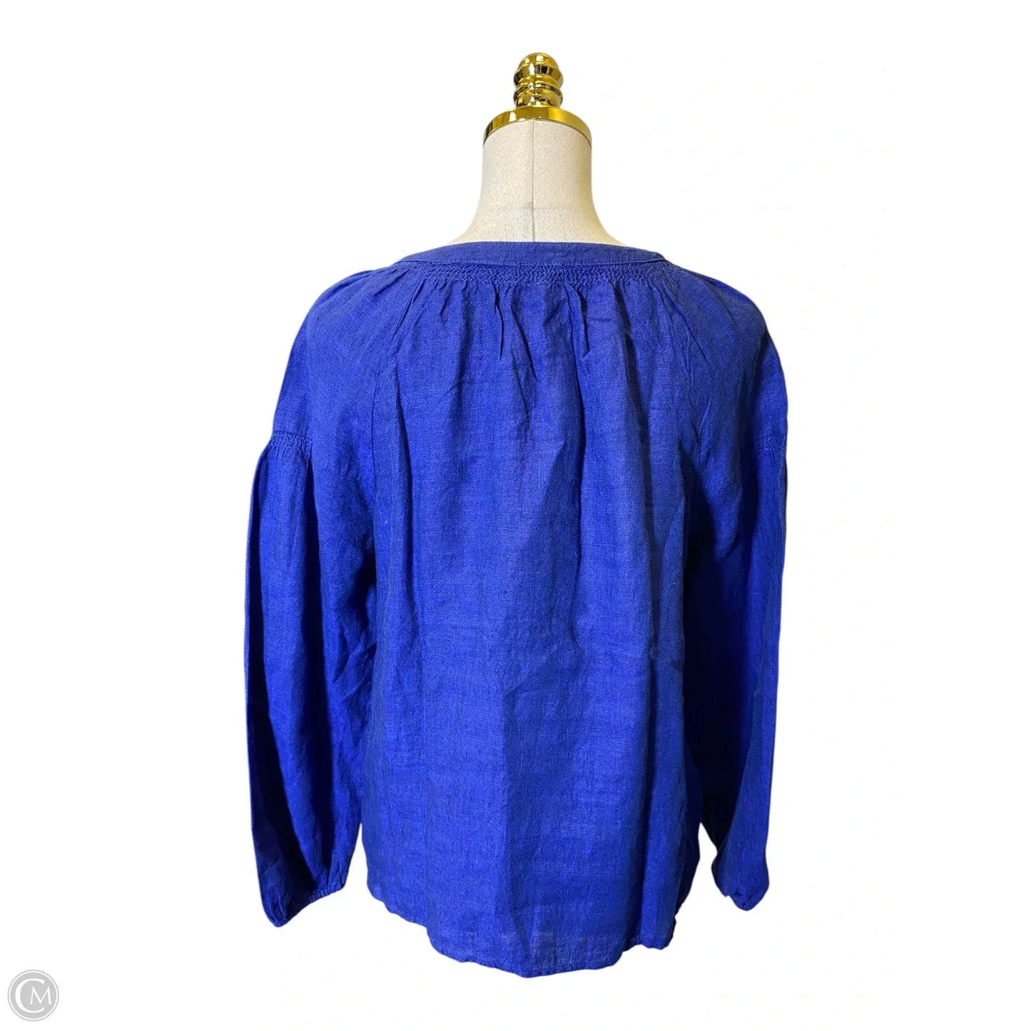Top Long Sleeve By Talbots In Navy, Size: M