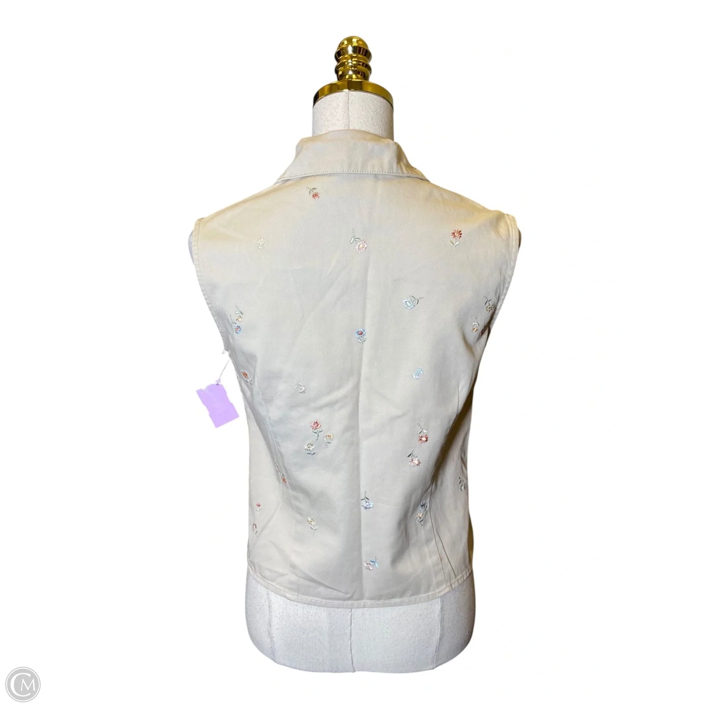 Top 2pc Sleeveless By David Brooks In Tan, Size: S