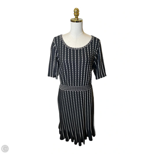 Dress Casual Midi By Taylor In Black & Cream, Size: Xl