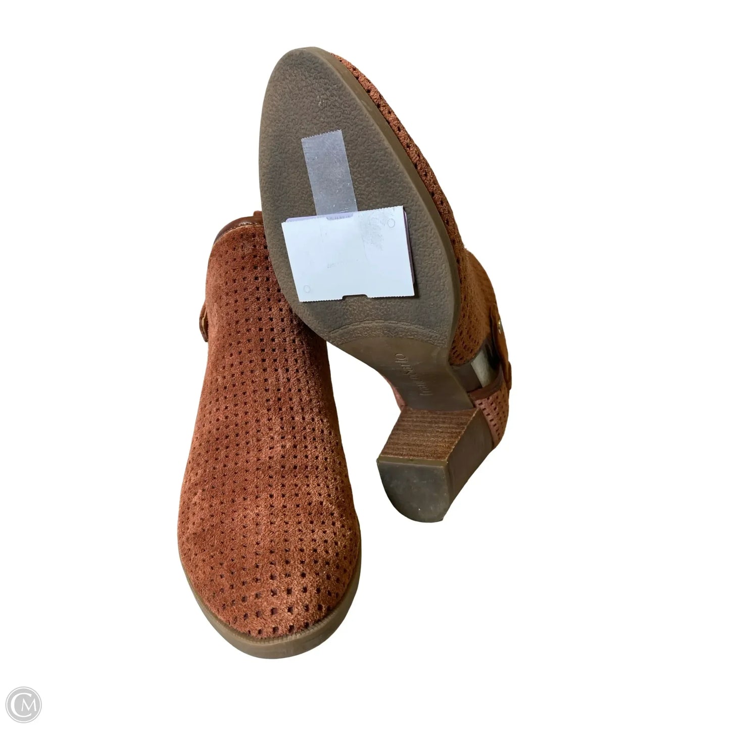 Boots Ankle Heels By Franco Sarto In Orange, Size: 6.5