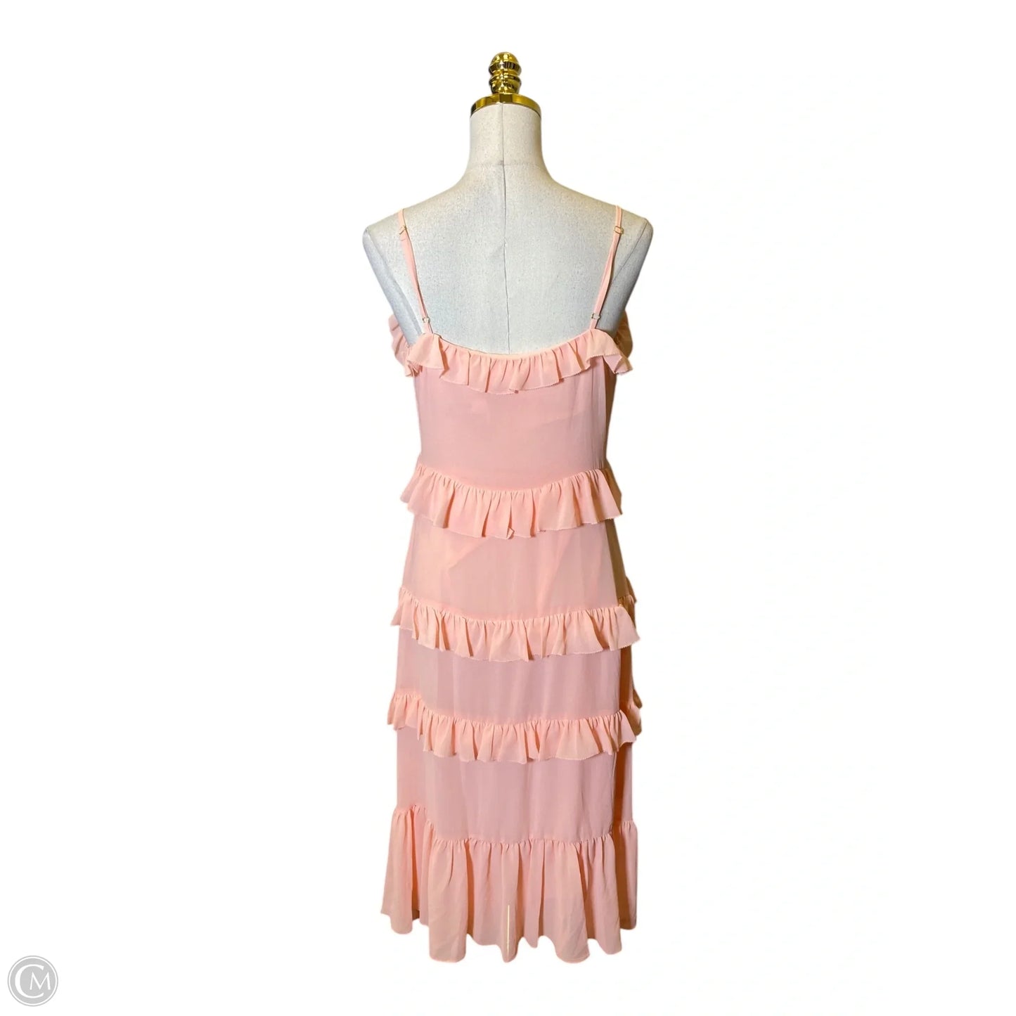 Dress Designer By Michael Kors In Peach, Size: M