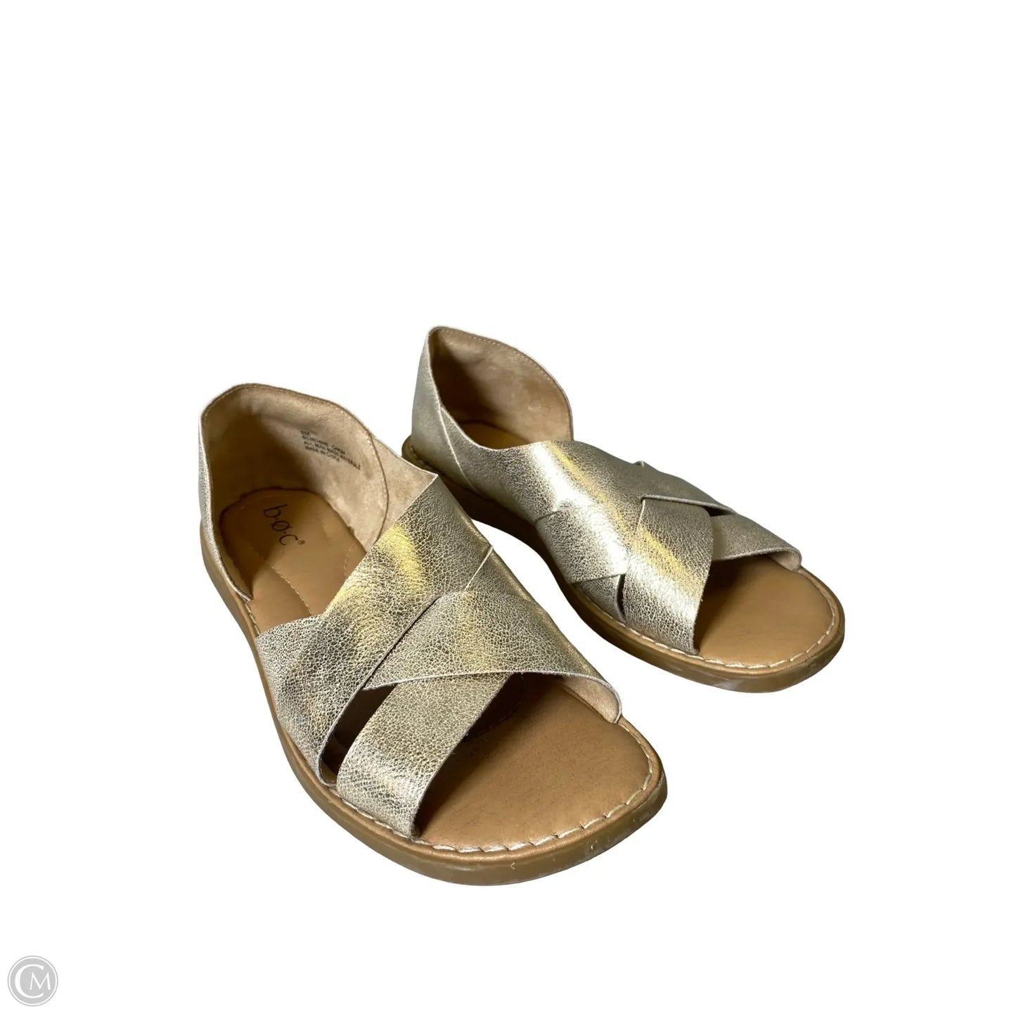 Shoes Flats By Boc In Gold, Size: 8