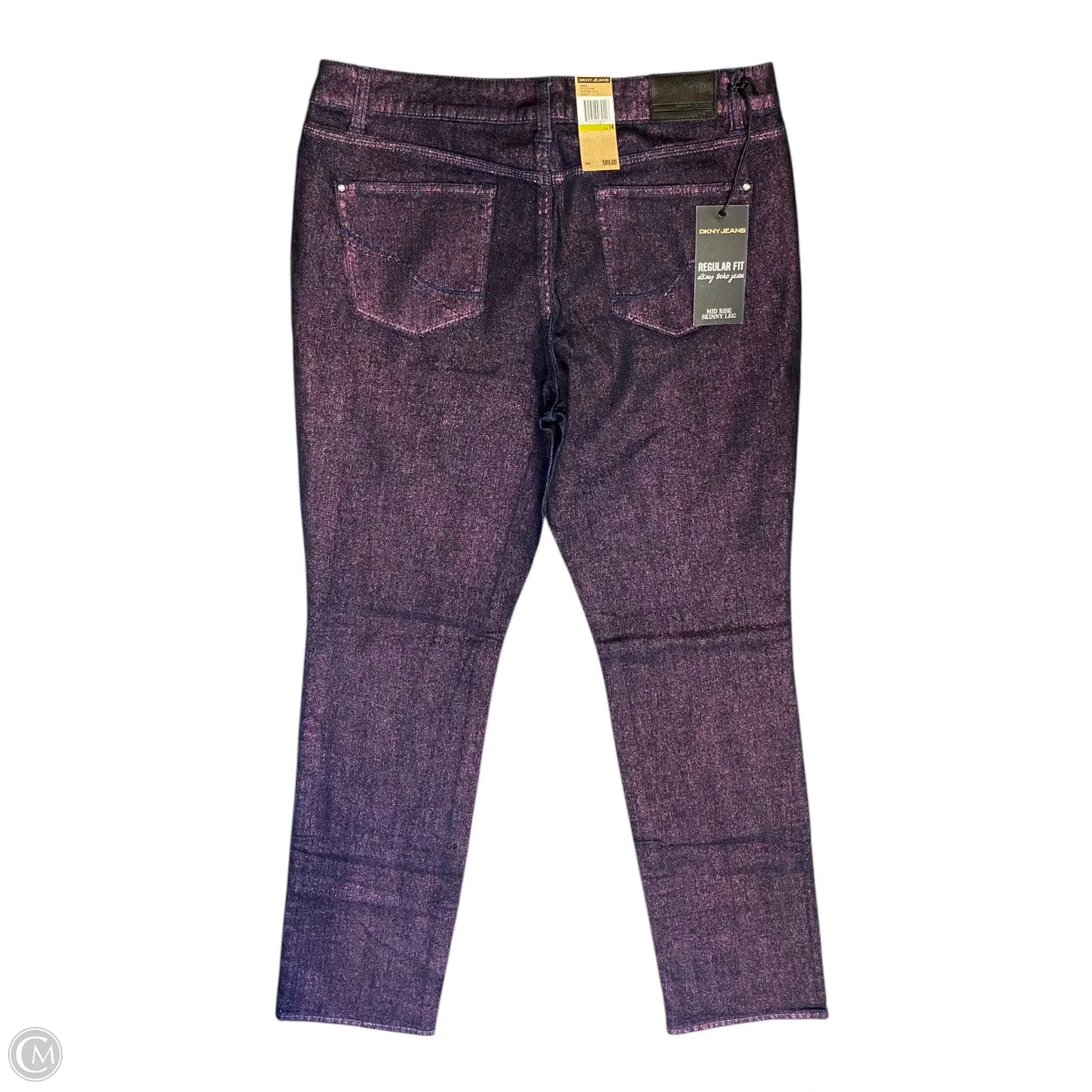 Jeans Straight By Dkny In Purple, Size: 14