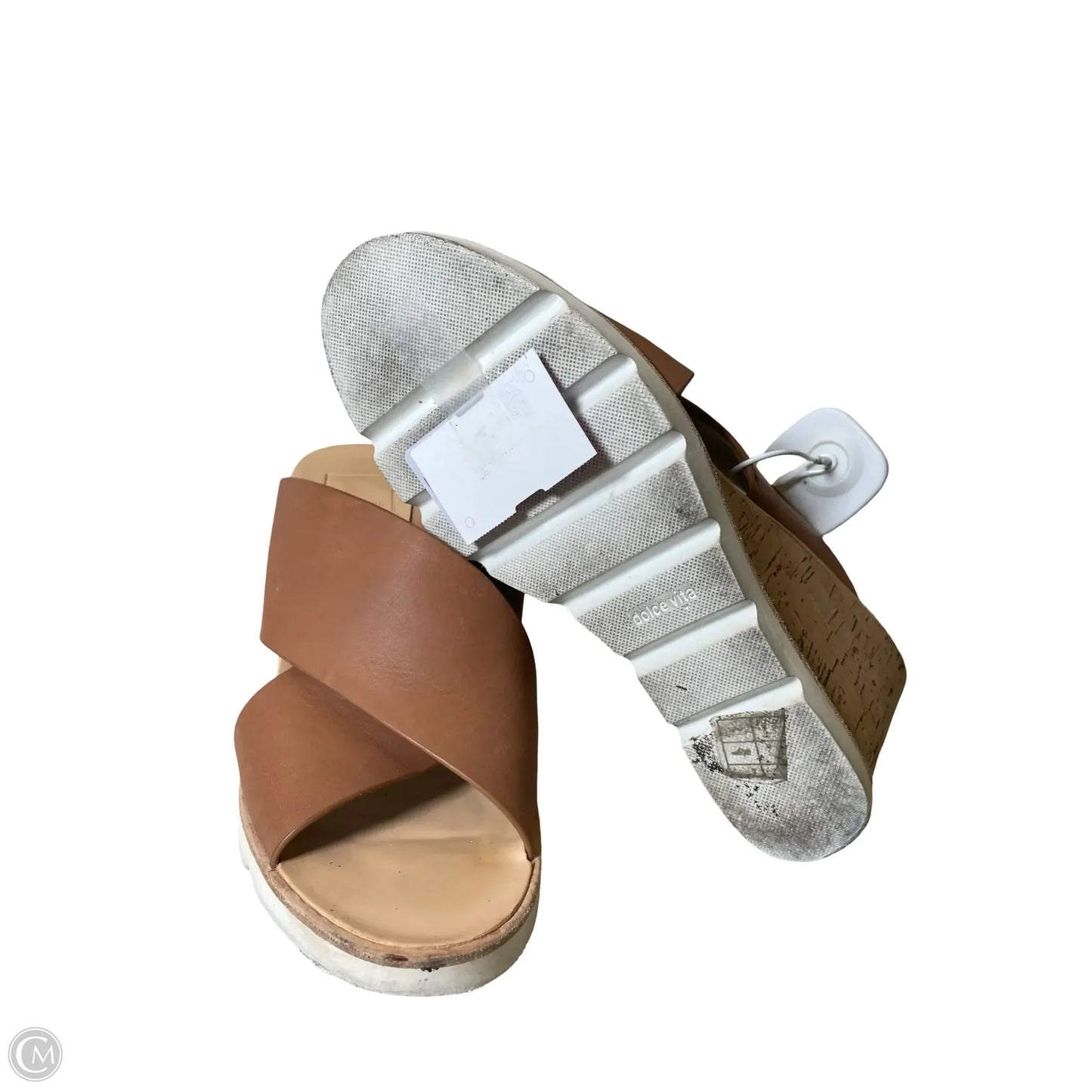 Sandals Heels Wedge By Dolce Vita In Tan, Size: 9.5