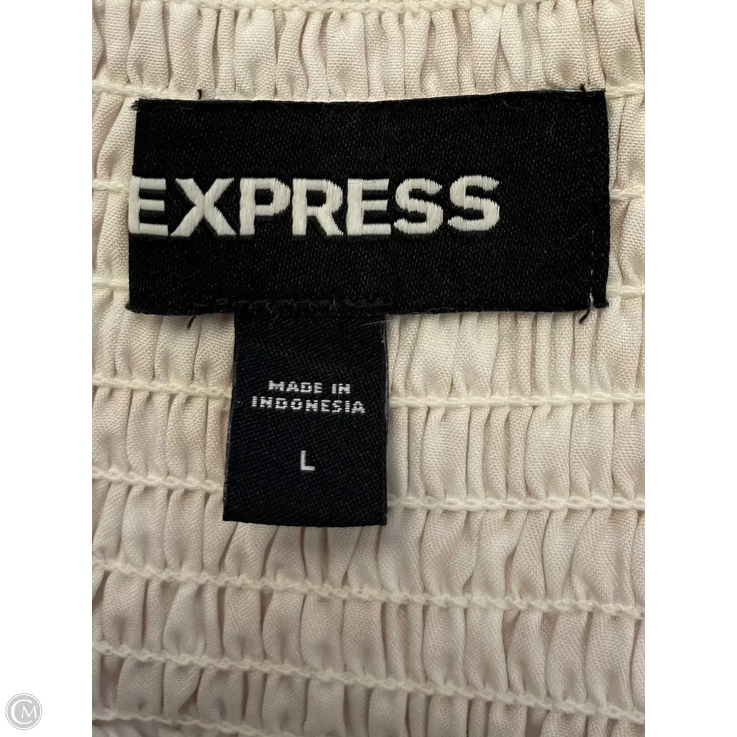 Skirt Midi By Express In Pink & White, Size: L