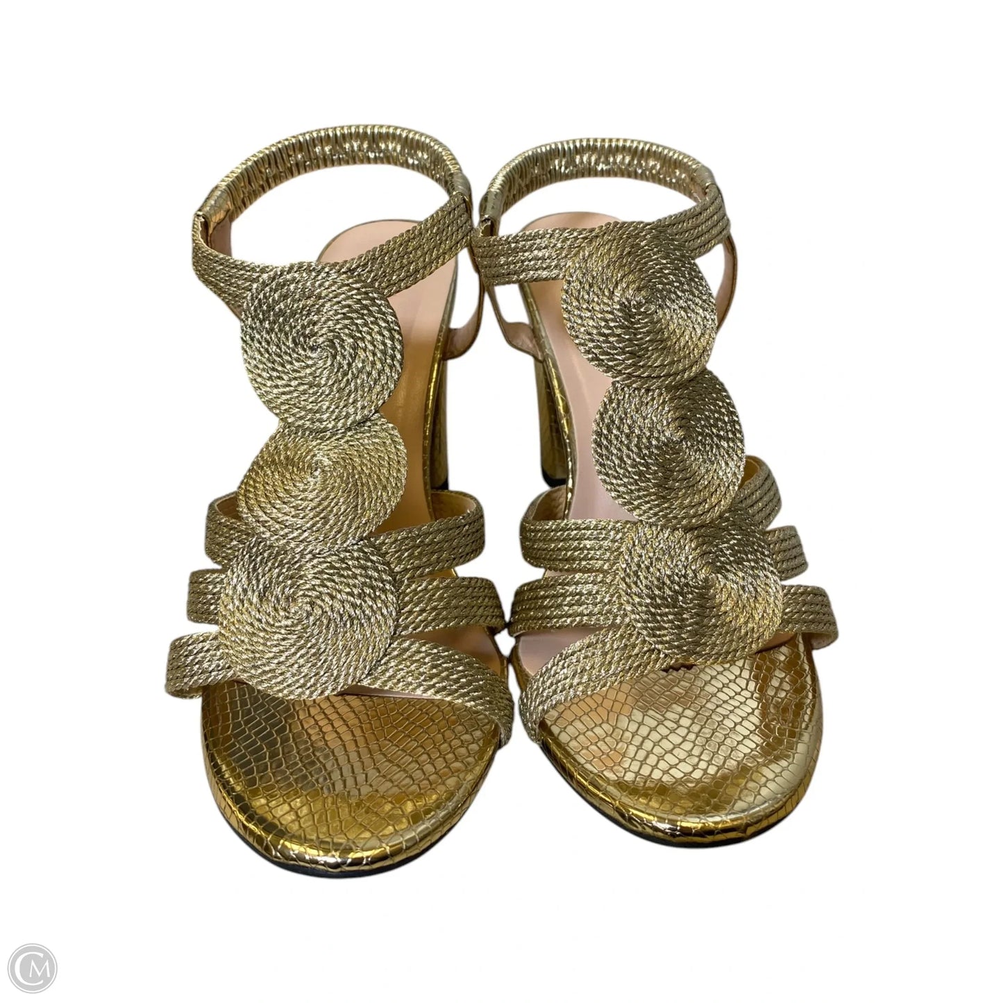Shoes Heels Block By Clothes Mentor In Gold, Size: 6.5