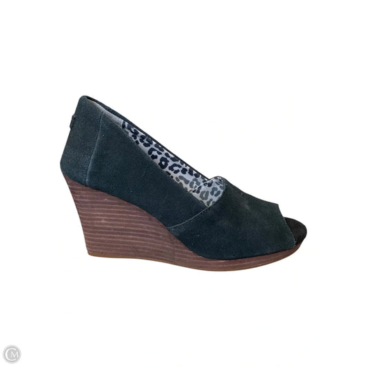 Shoes Heels Wedge By Toms In Black, Size: 6.5
