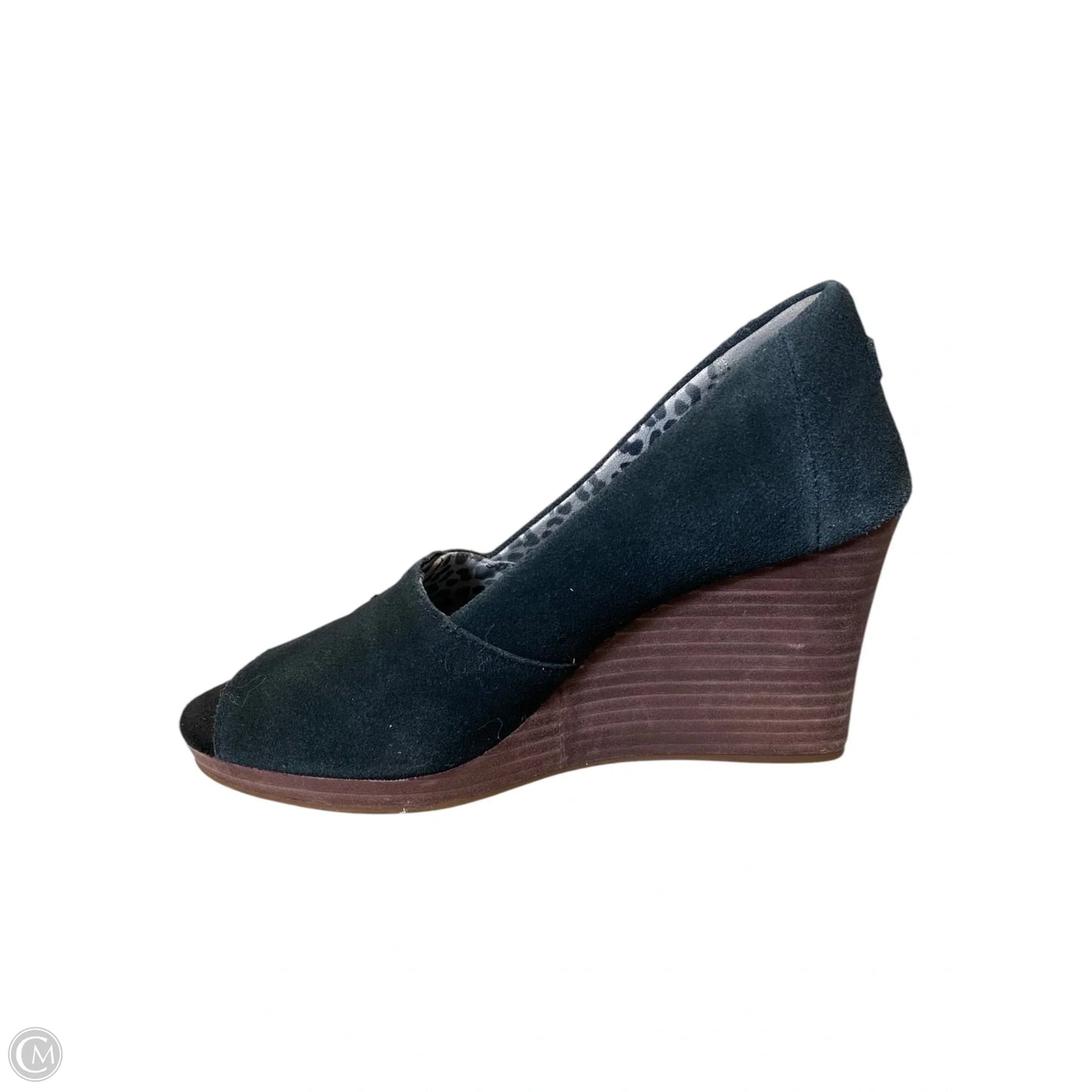 Shoes Heels Wedge By Toms In Black, Size: 6.5