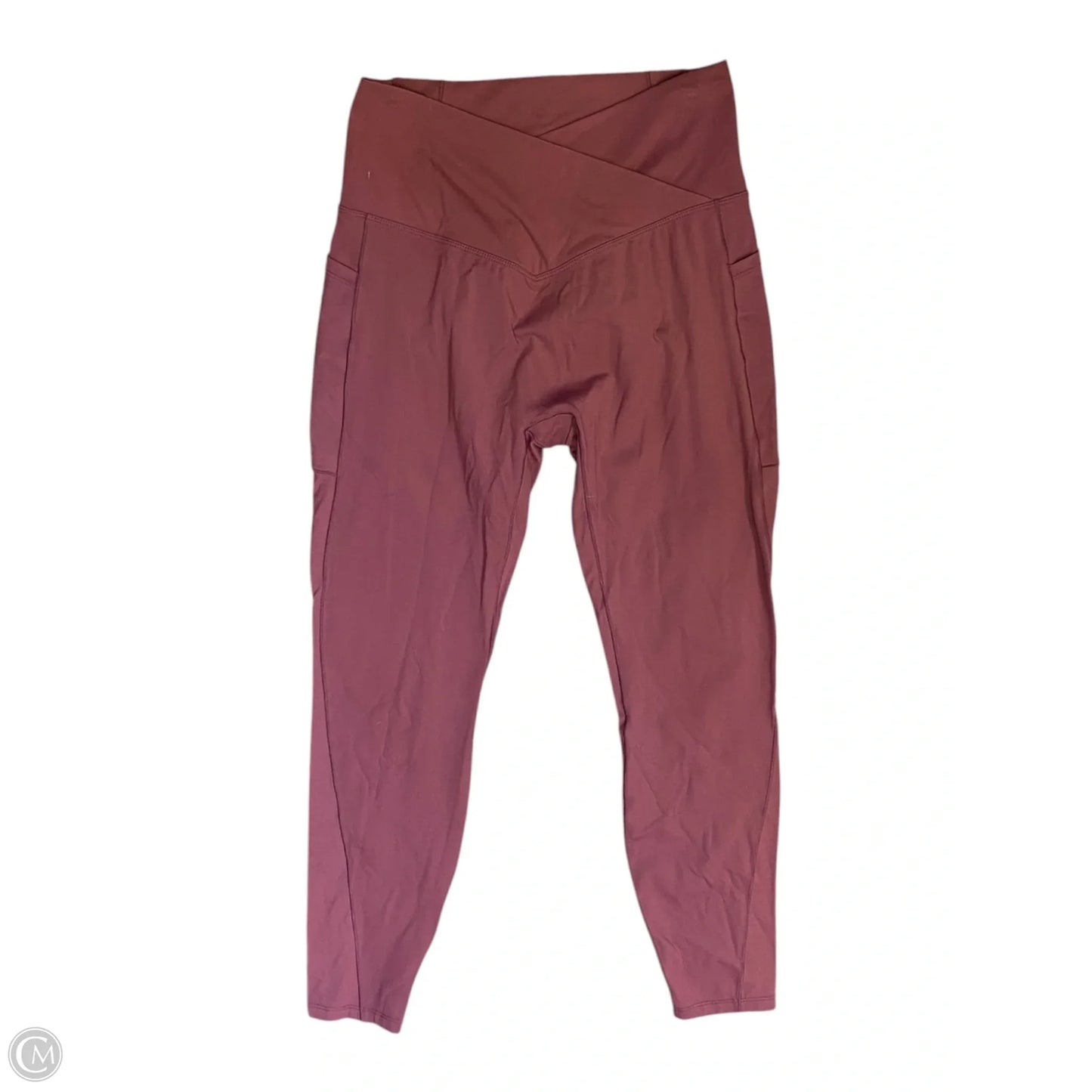 Athletic Leggings By Clothes Mentor In Maroon, Size: M