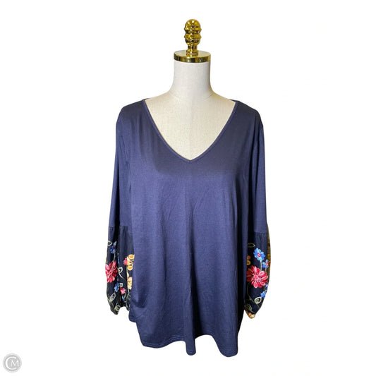 Top Long Sleeve By Bloomchic In Multi-colored, Size: Xl