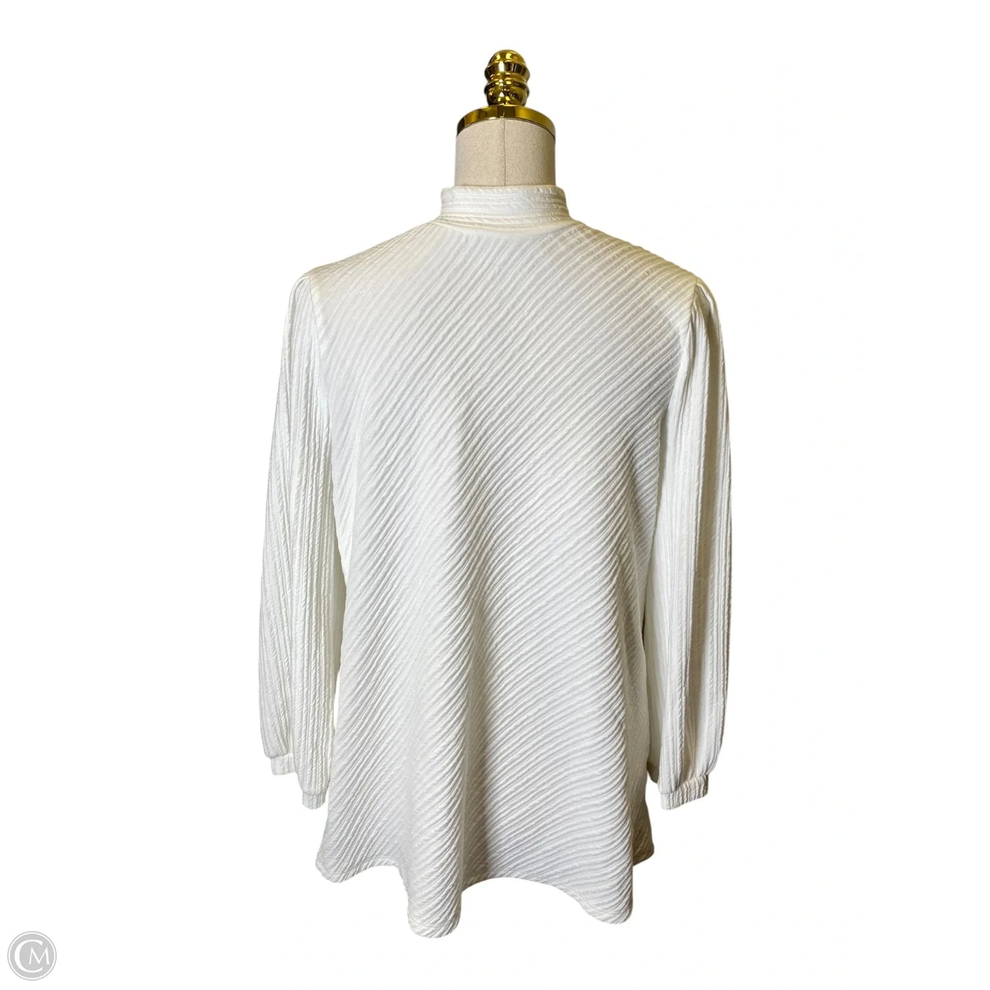Top Long Sleeve By Cable And Gauge In White, Size: L