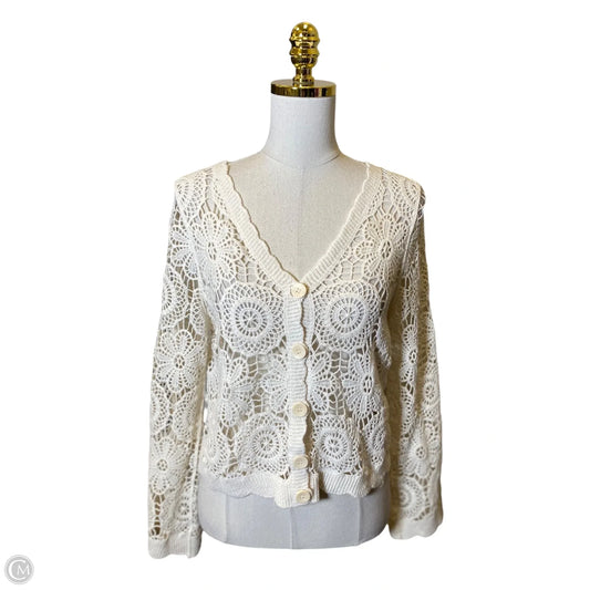 Cardigan By Clothes Mentor In Cream, Size: S