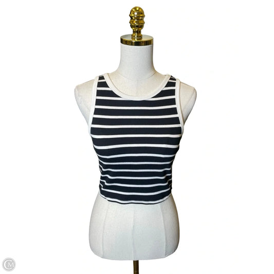 Top Sleeveless By H&m In Black & White, Size: M