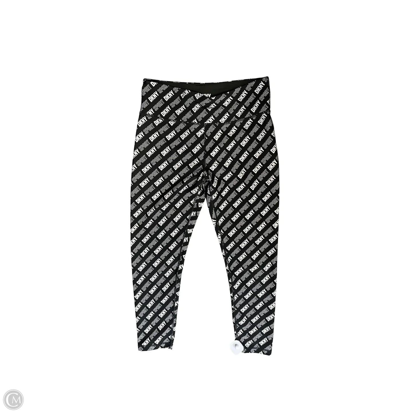 Athletic Leggings By Dkny In Black & White, Size: M