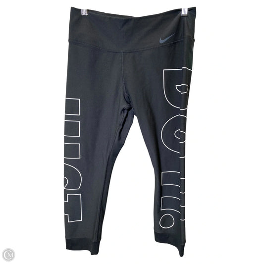Athletic Capris By Nike In Black, Size: L