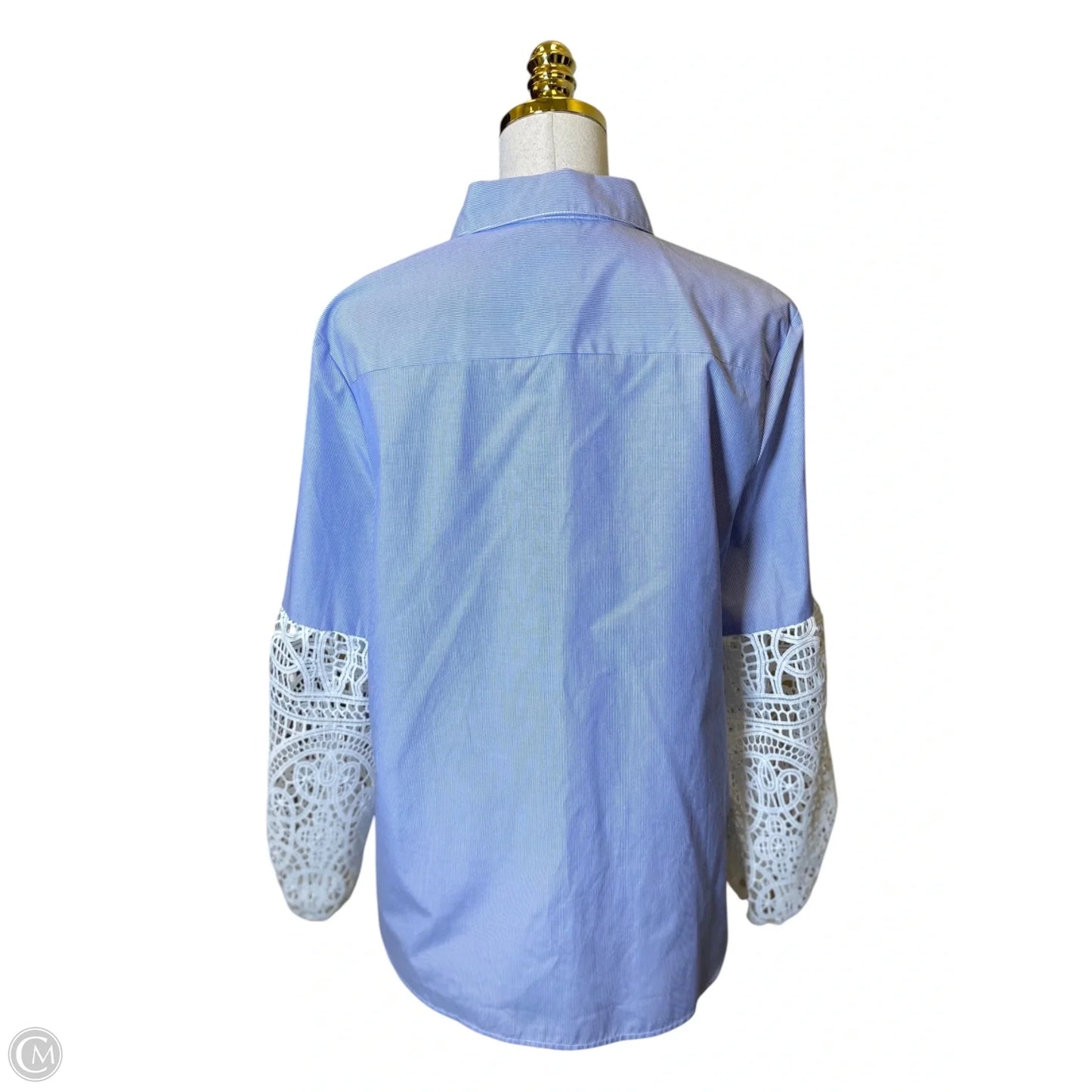 Top Long Sleeve By Chicos In Striped Pattern, Size: L