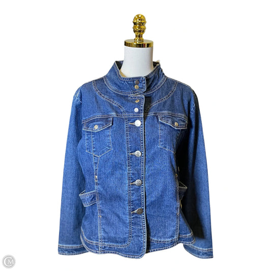 Jacket Denim By Clothes Mentor In Blue Denim, Size: Xl