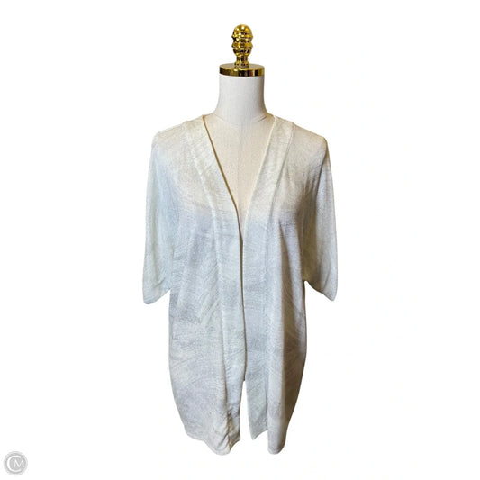 Cardigan By Chicos In Silver & White, Size: L