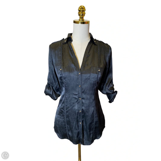 Blouse 3/4 Sleeve By White House Black Market In Black, Size: 4