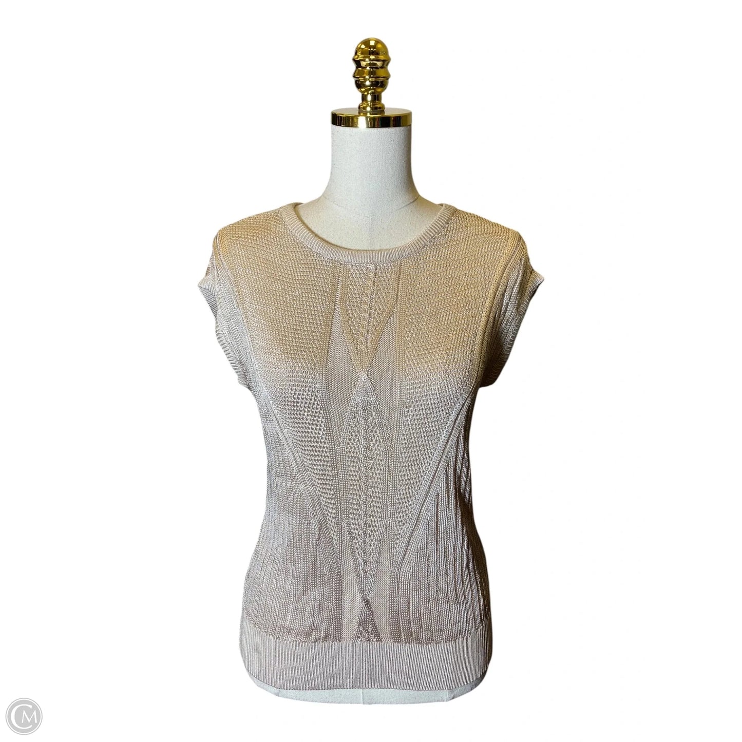 Top Short Sleeve By Elie Tahari In Tan, Size: S