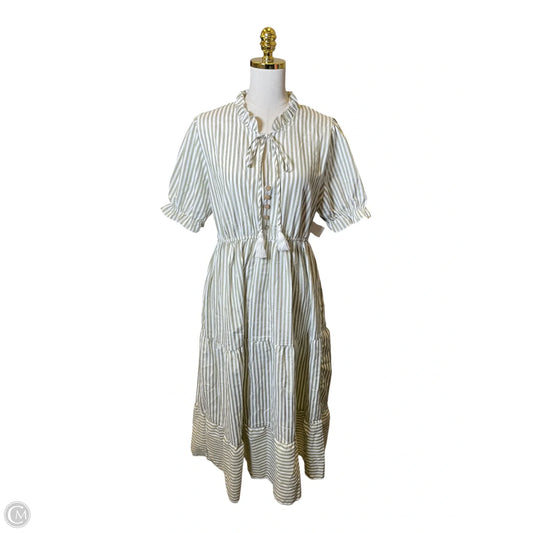 Dress Casual Maxi By Clothes Mentor In Green & White, Size: Xl