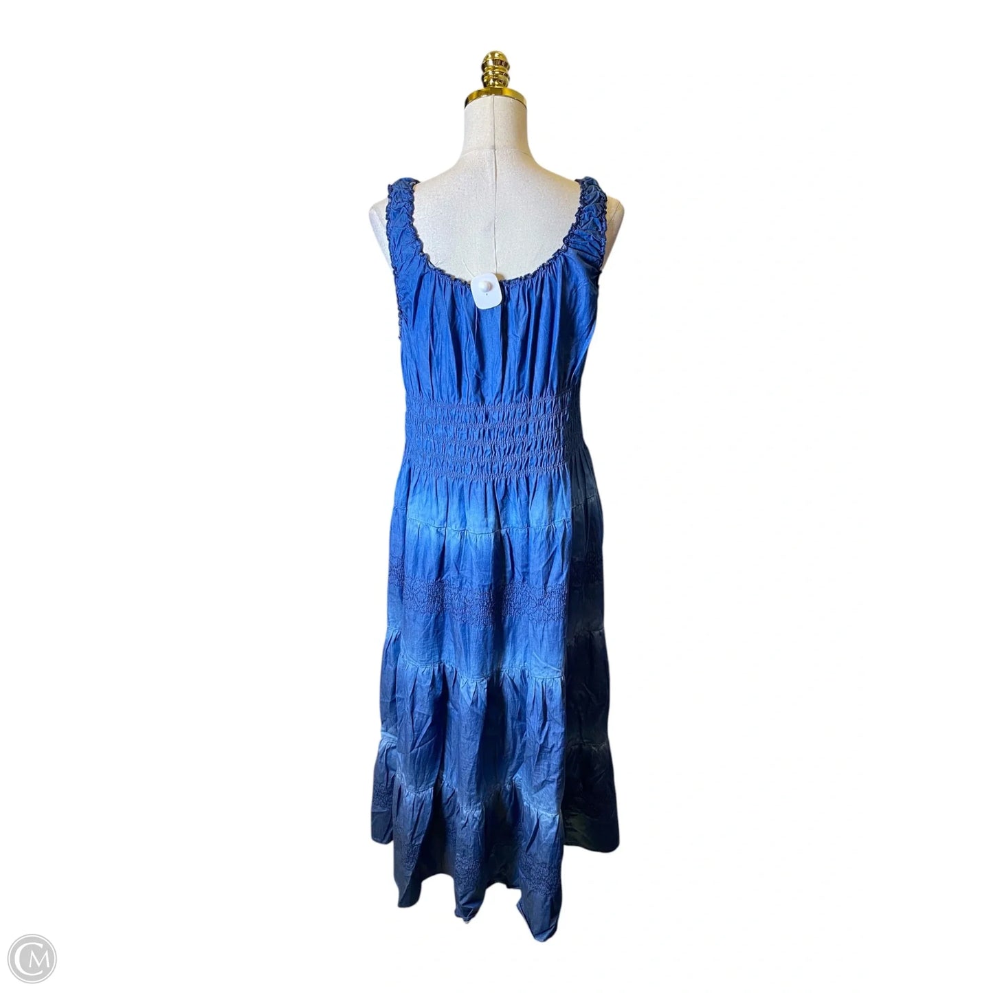 Dress Casual Maxi By Lapis In Blue Denim, Size: 2x
