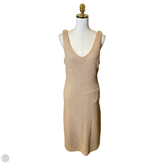 Dress Casual Midi By Versona In Tan, Size: Xl