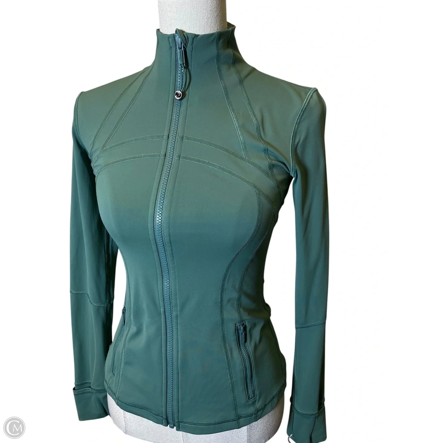 Athletic Jacket By Lululemon In Green, Size: 4