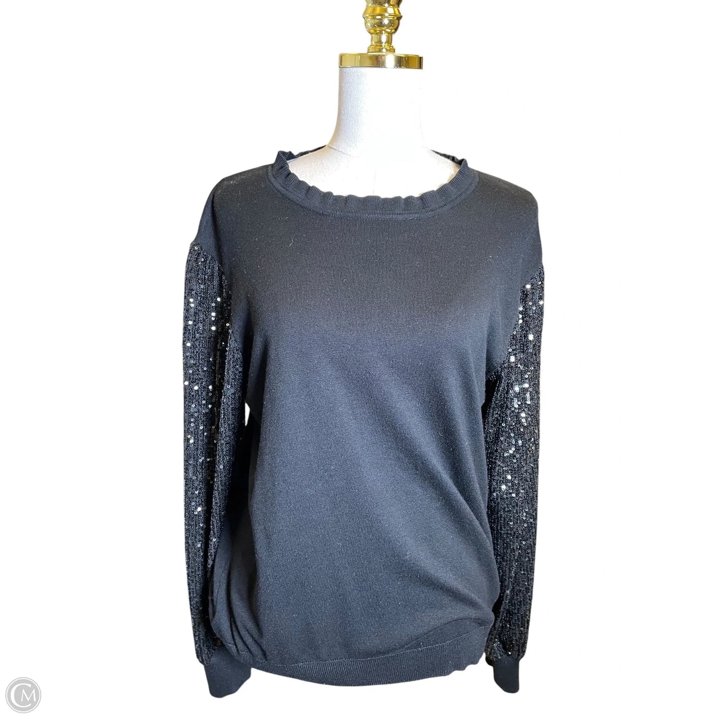 Sweater By Adrianna Papell In Black, Size: L