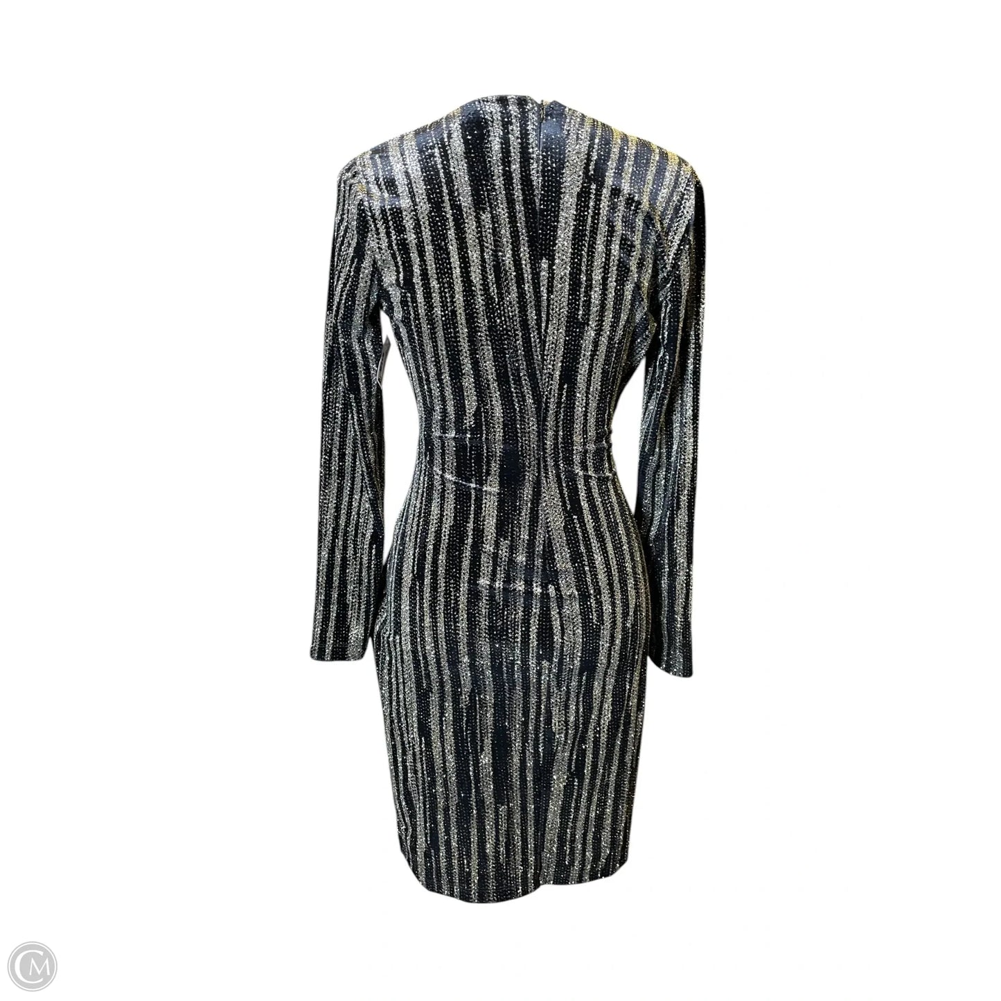 Dress Party Short By Calvin Klein In Black & Gold, Size: Xs