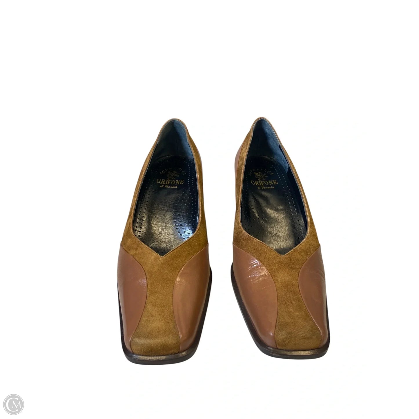 Shoes Heels Block By Clothes Mentor In Brown, Size: 7.5