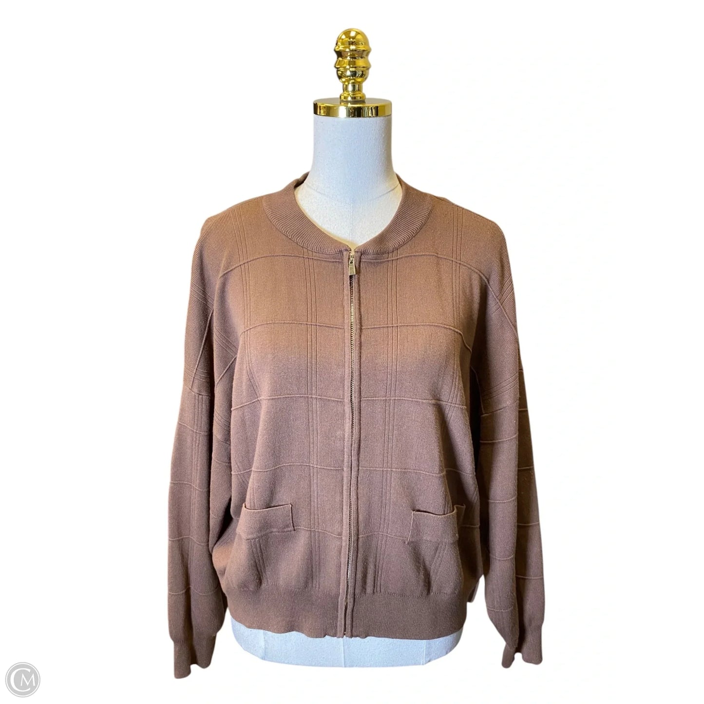 Jacket Other By Adrianna Papell In Brown, Size: L