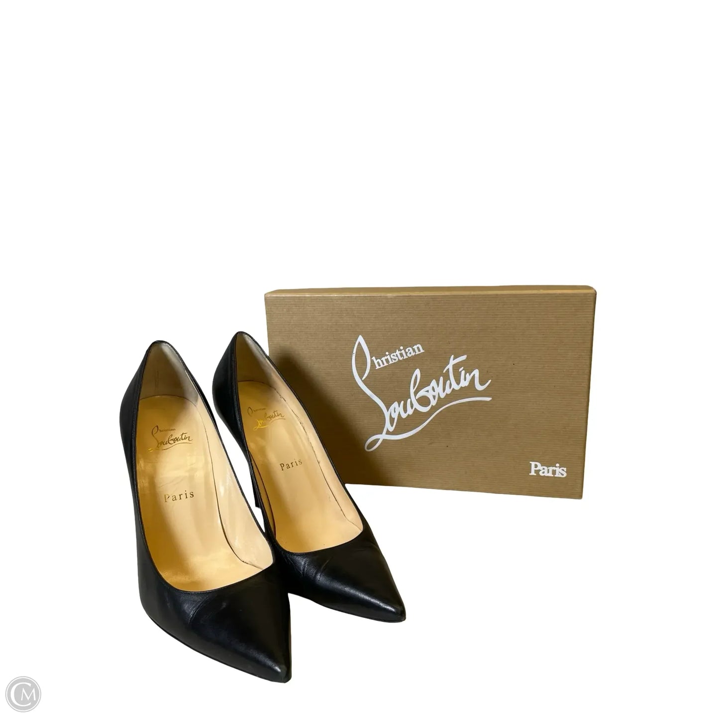 Shoes Luxury Designer By Christian Louboutin In Black, Size: 8