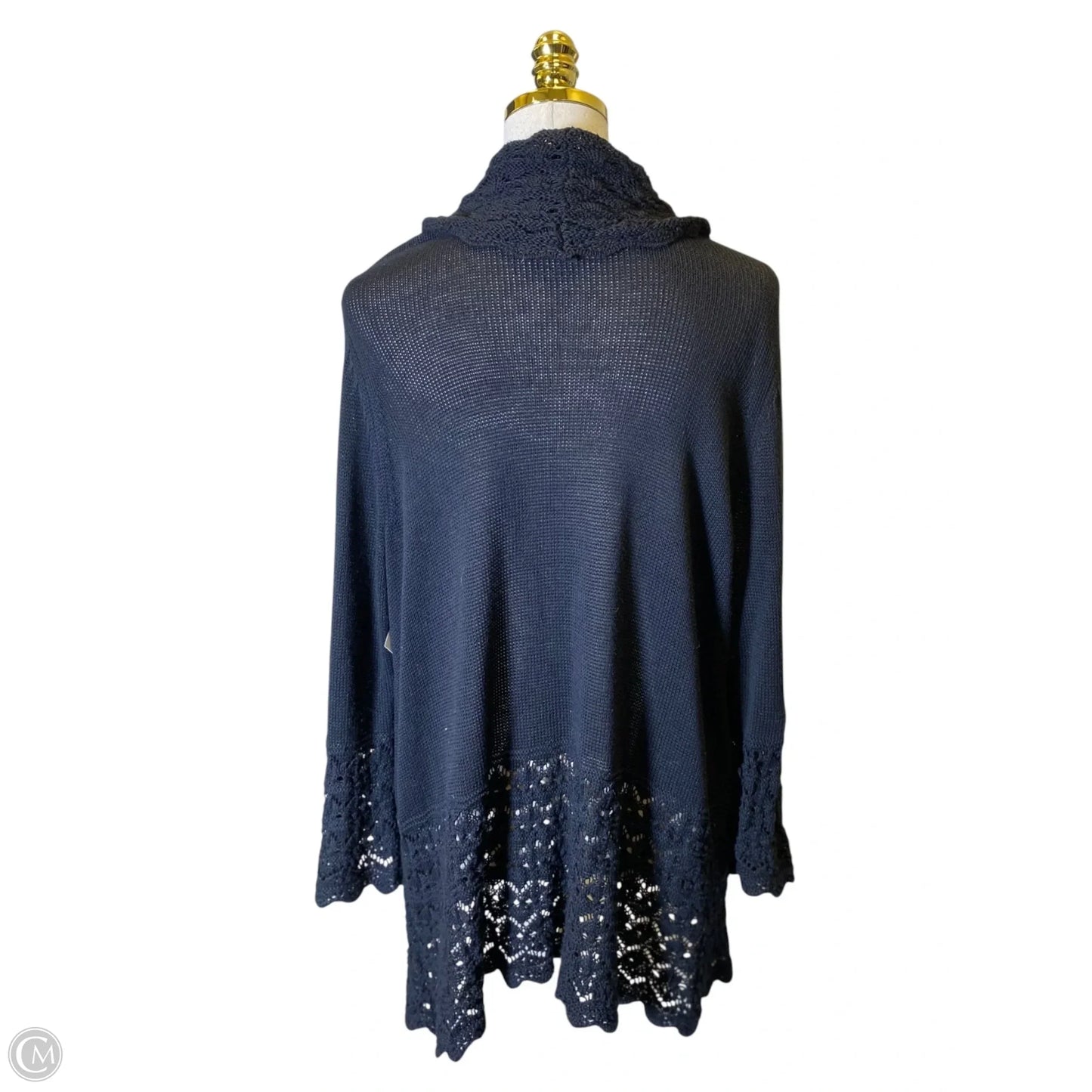 Sweater Cardigan By Croft And Barrow In Black, Size: 1x