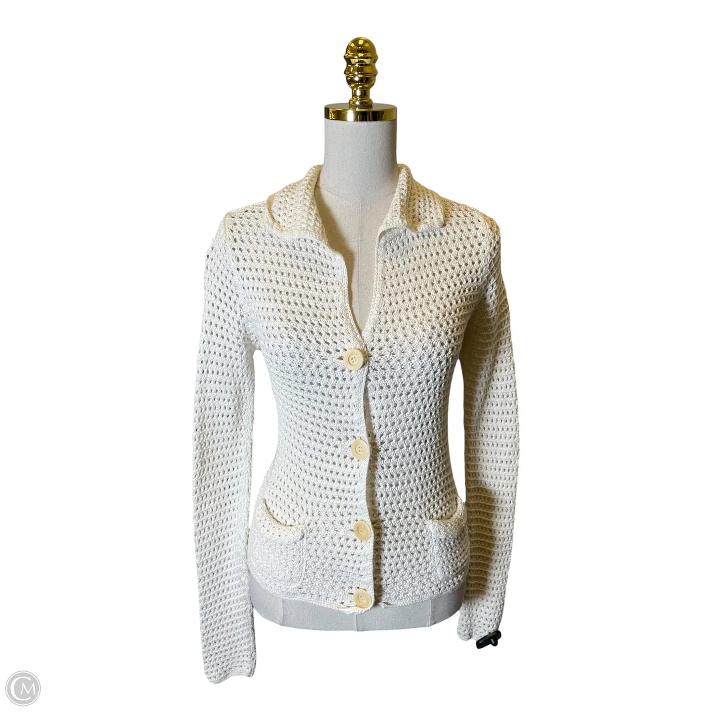 Sweater By Ann Taylor In Cream, Size: S