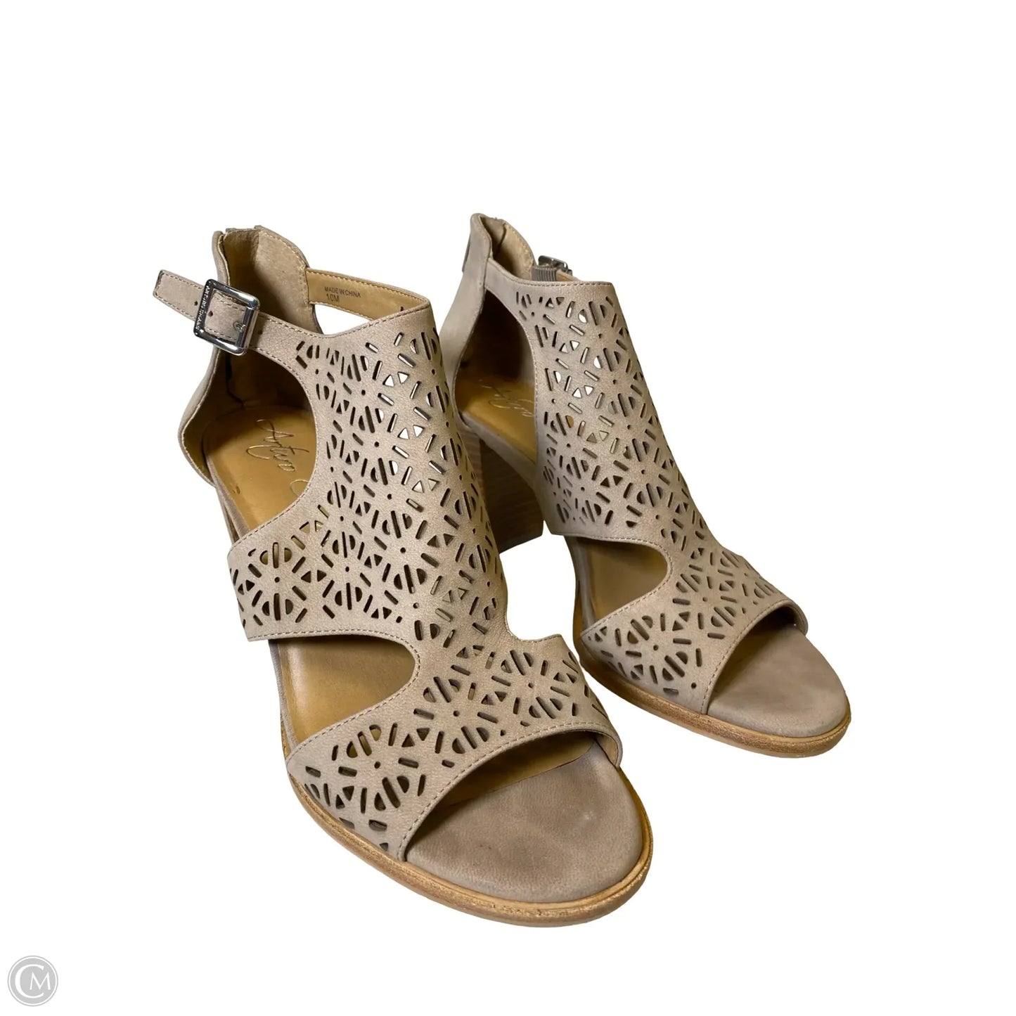 Shoes Heels Block By Arturo Chiang In Tan, Size: 10