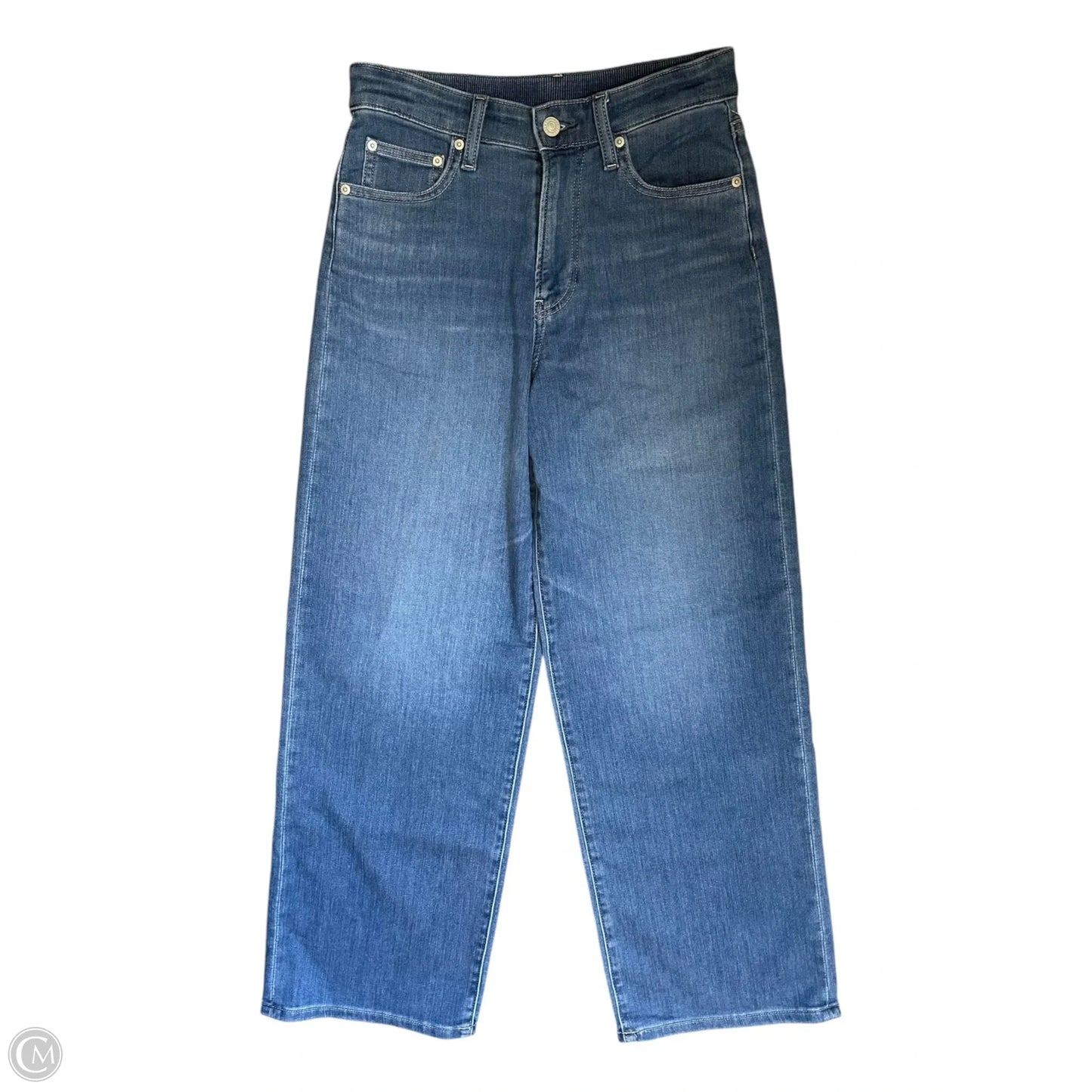 Jeans Wide Leg By Uniqlo In Blue Denim, Size: M