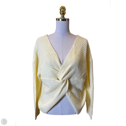 Sweater By Clothes Mentor In Yellow, Size: L